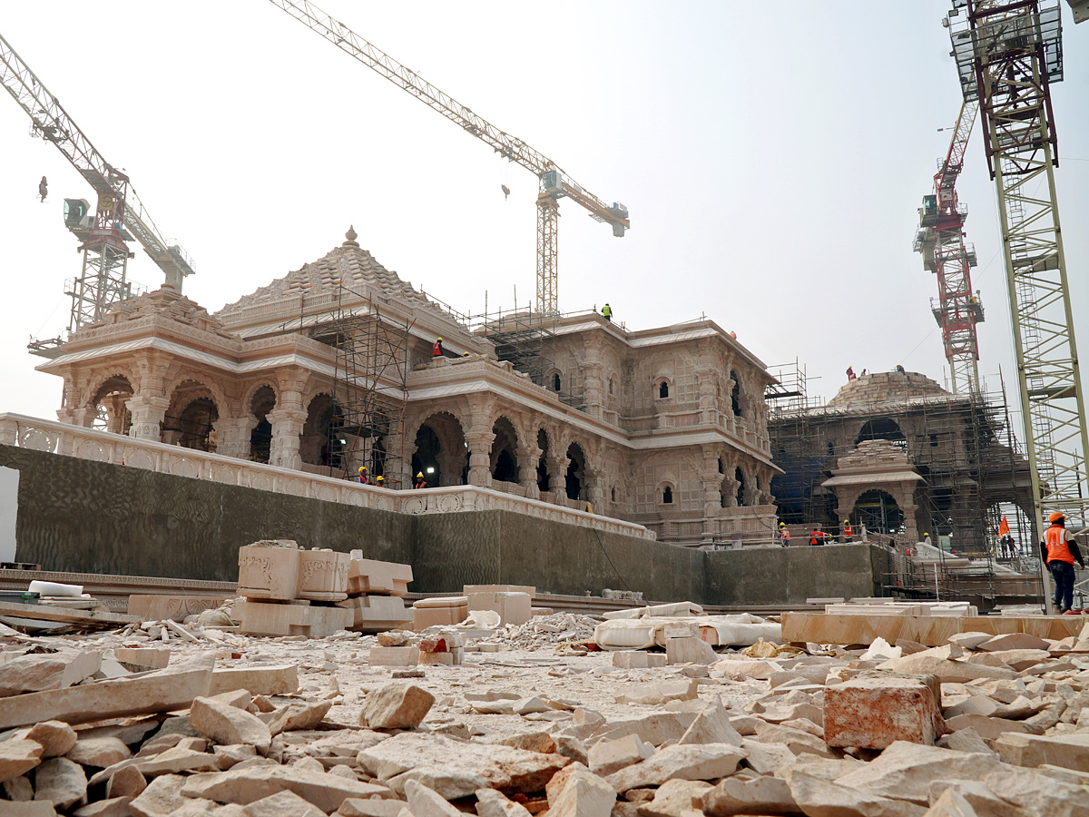  Construction work of Ayodhyas Ram Mandir in full swing as consecration ceremony nears Photos - Sakshi3