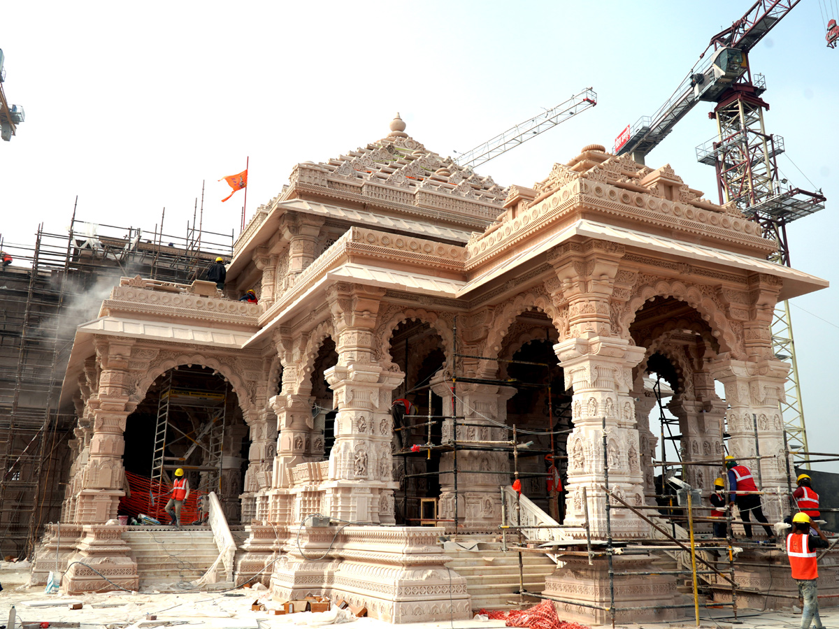  Construction work of Ayodhyas Ram Mandir in full swing as consecration ceremony nears Photos - Sakshi5