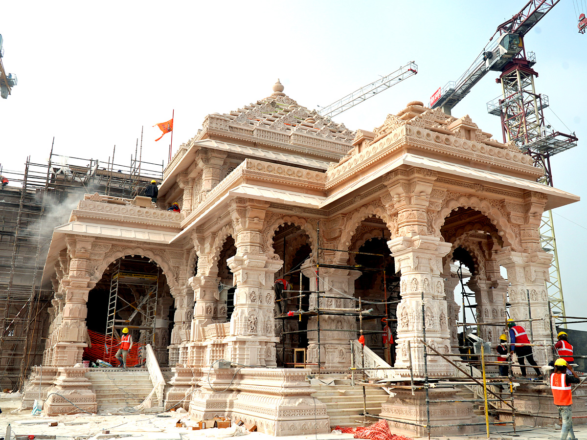  Construction work of Ayodhyas Ram Mandir in full swing as consecration ceremony nears Photos - Sakshi6