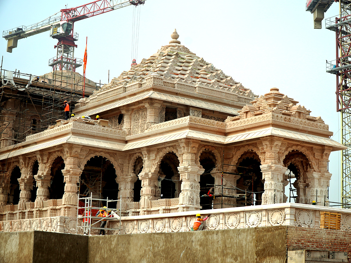  Construction work of Ayodhyas Ram Mandir in full swing as consecration ceremony nears Photos - Sakshi9