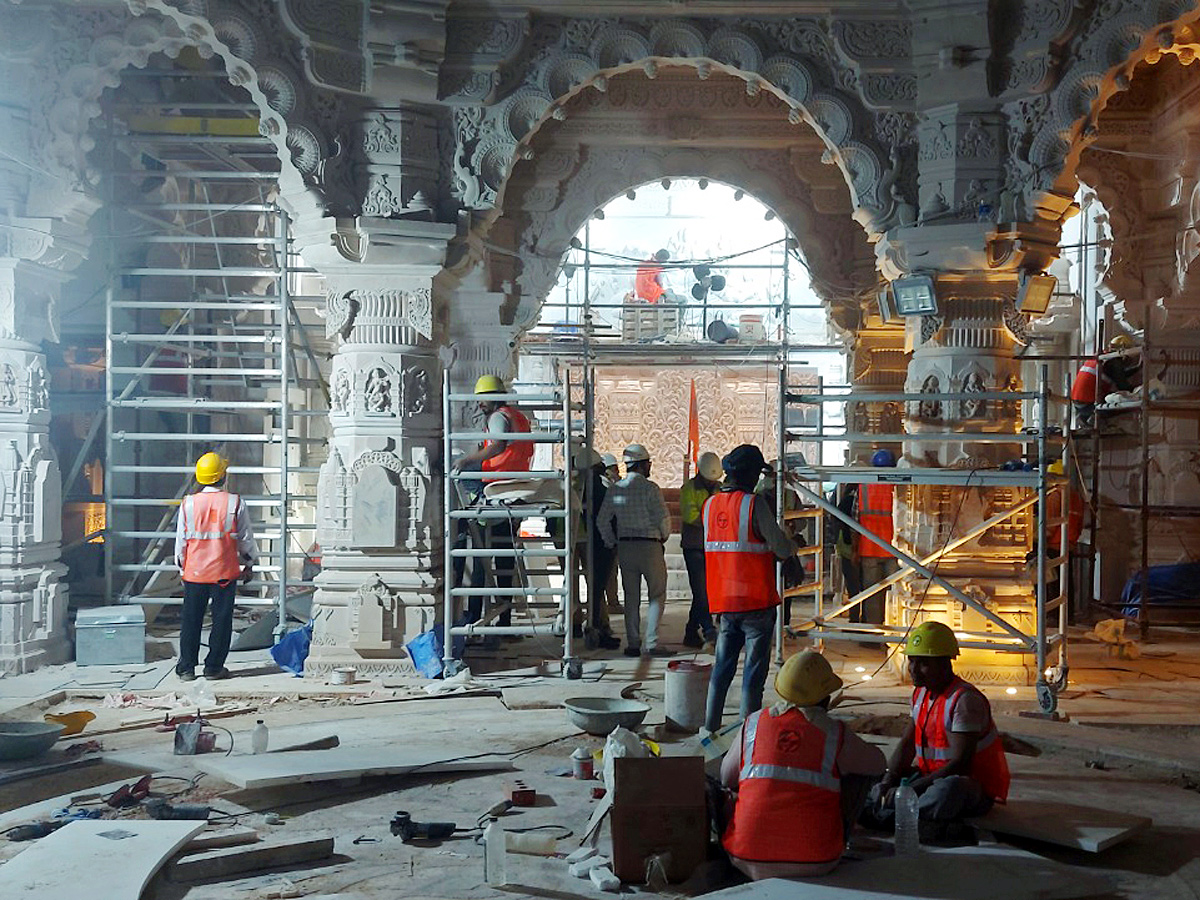  Construction work of Ayodhyas Ram Mandir in full swing as consecration ceremony nears Photos - Sakshi35