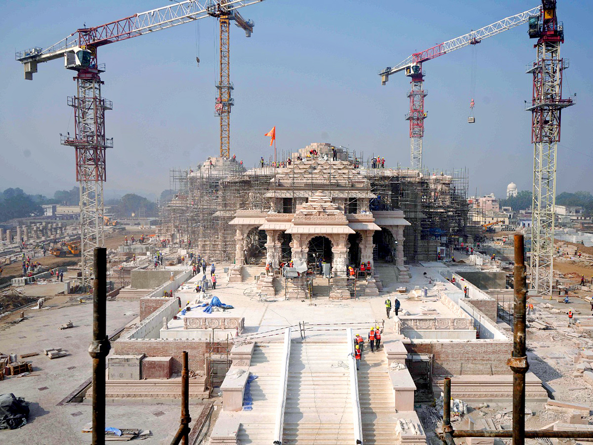  Construction work of Ayodhyas Ram Mandir in full swing as consecration ceremony nears Photos - Sakshi36