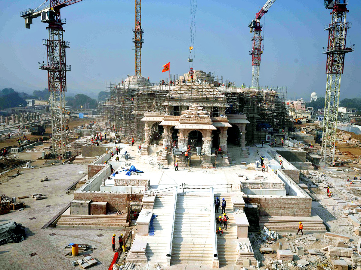  Construction work of Ayodhyas Ram Mandir in full swing as consecration ceremony nears Photos - Sakshi37