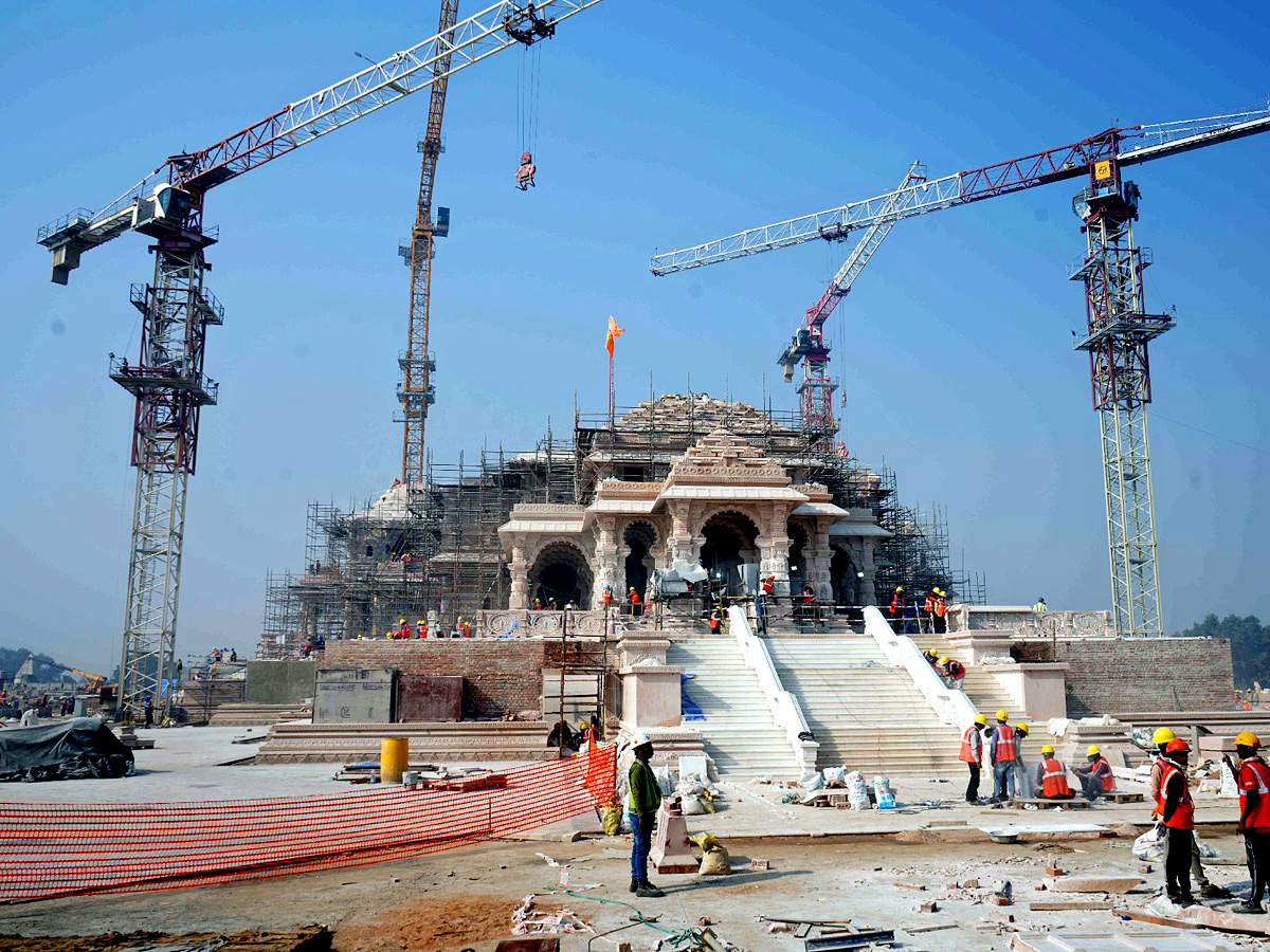  Construction work of Ayodhyas Ram Mandir in full swing as consecration ceremony nears Photos - Sakshi38