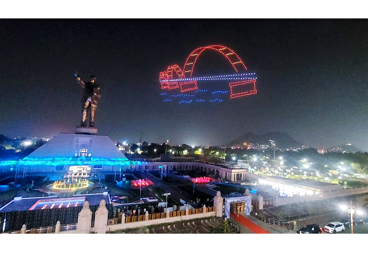 Dr BR Ambedkar Statue Vijayawada Night View Photos - Sakshi3