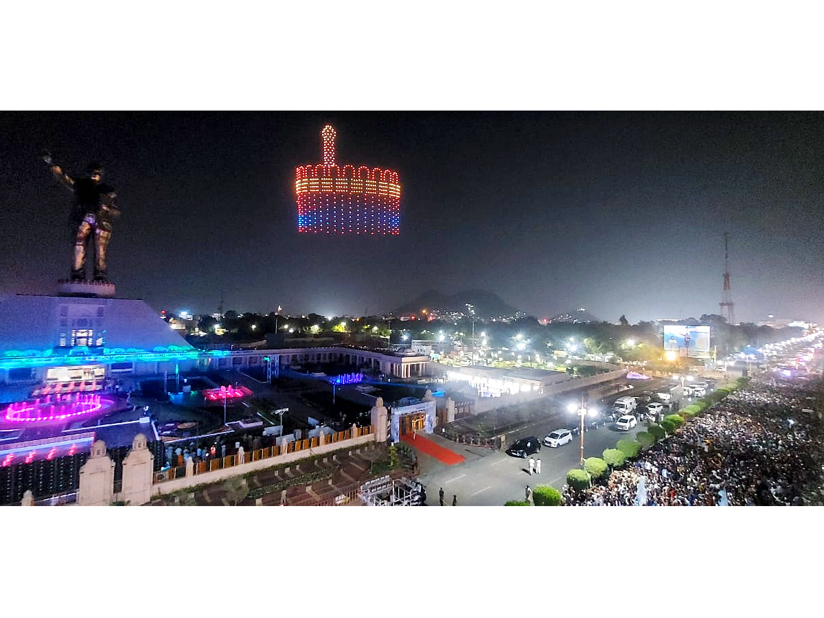 Dr BR Ambedkar Statue Vijayawada Night View Photos - Sakshi6