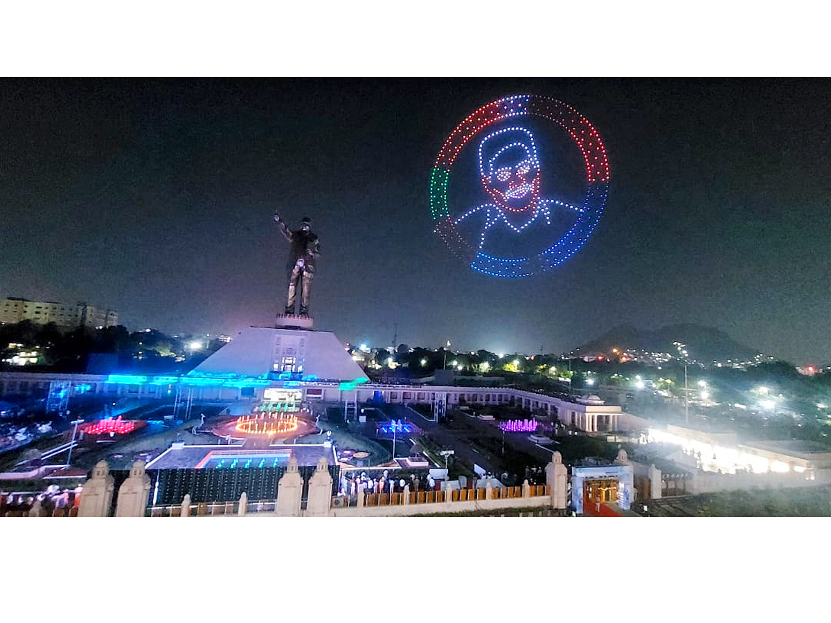 Dr BR Ambedkar Statue Vijayawada Night View Photos - Sakshi11