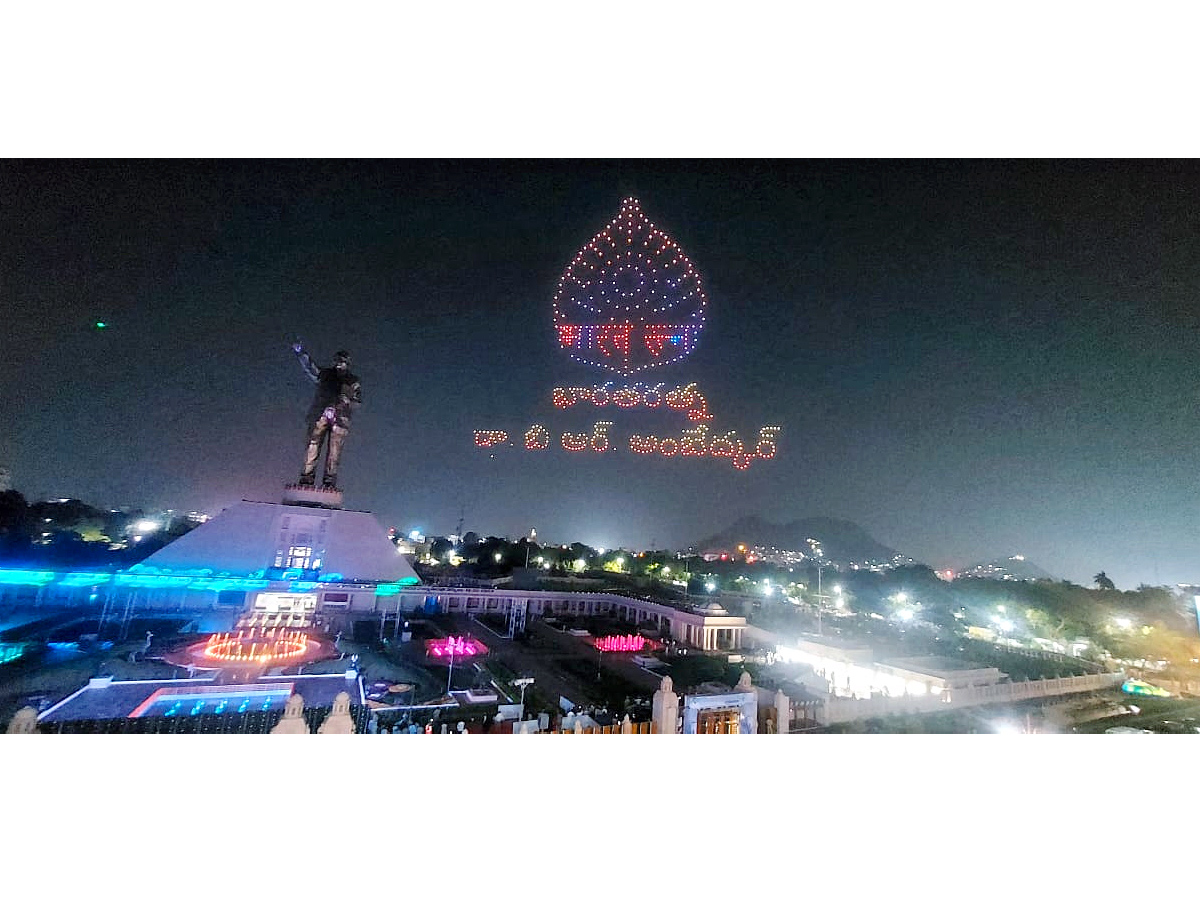 Dr BR Ambedkar Statue Vijayawada Night View Photos - Sakshi13