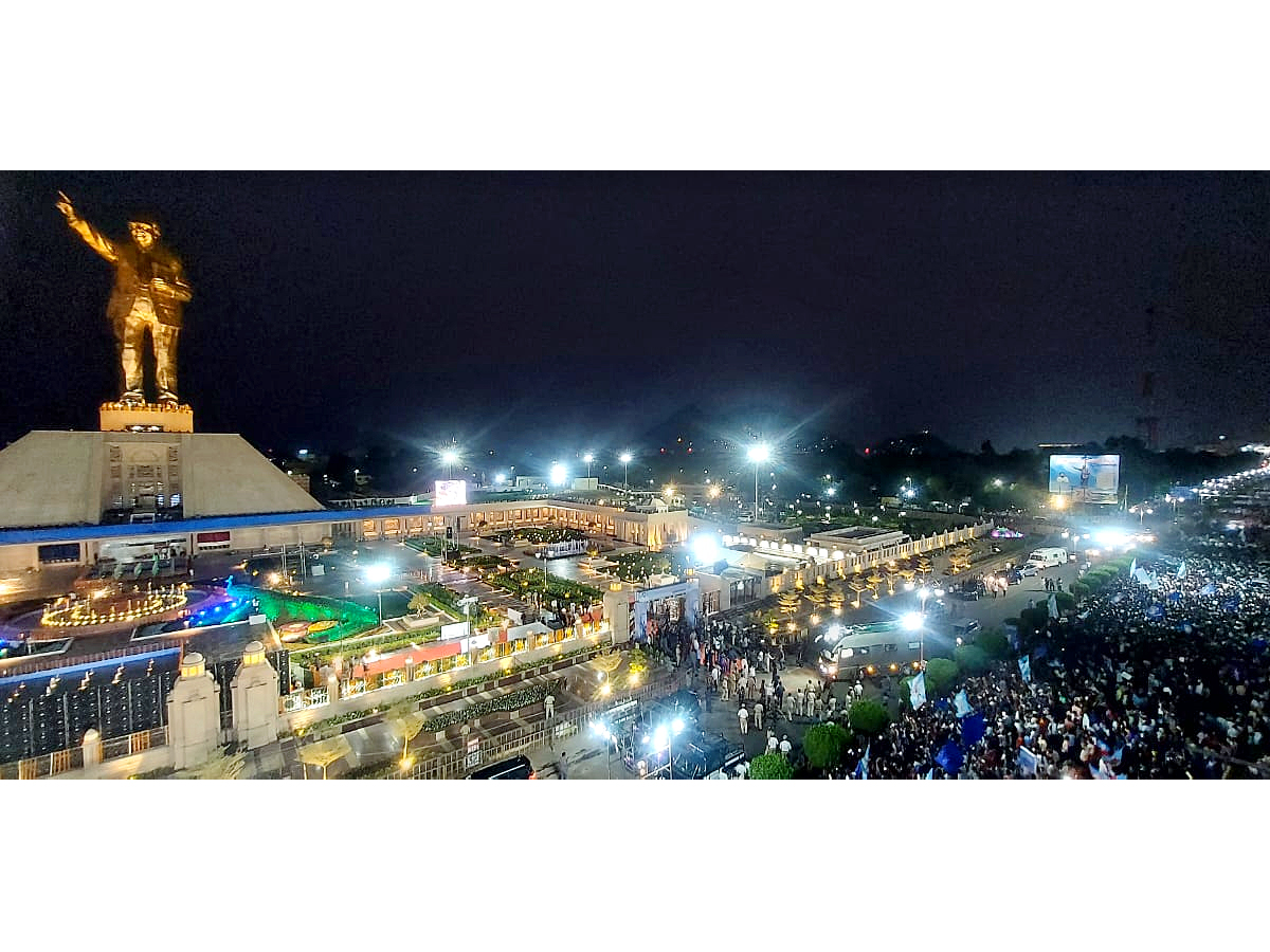 Dr BR Ambedkar Statue Vijayawada Night View Photos - Sakshi17