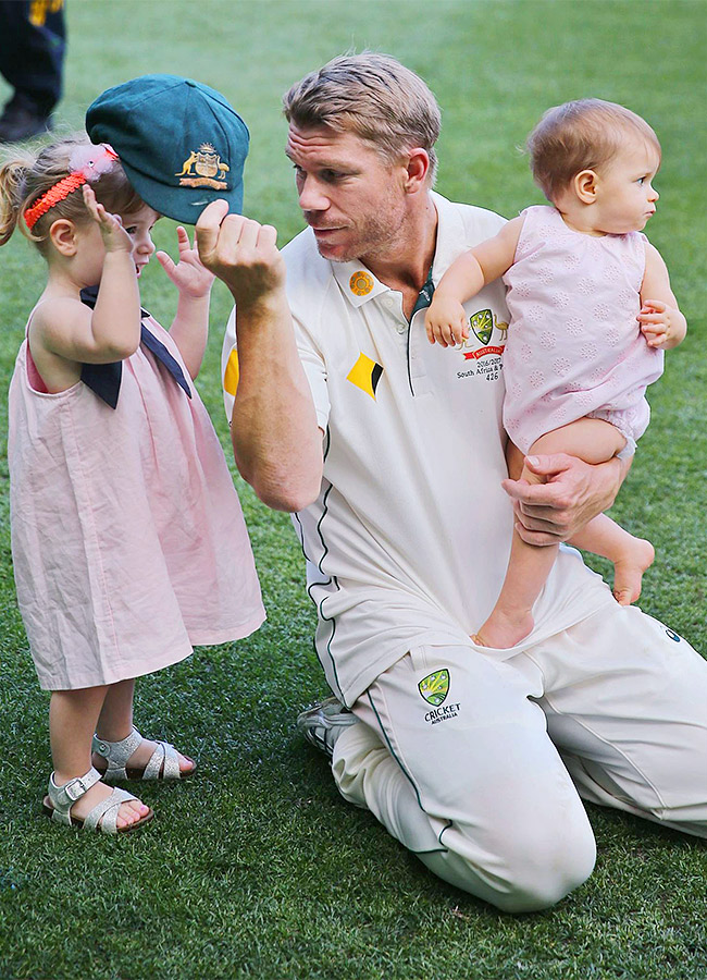 cricketer david warner family photos - Sakshi27