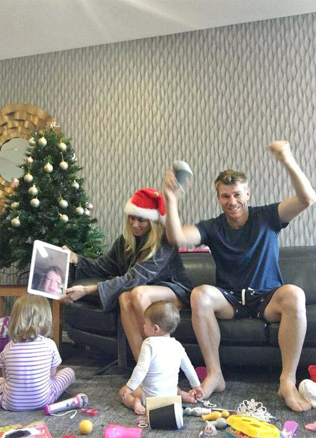 cricketer david warner family photos - Sakshi28