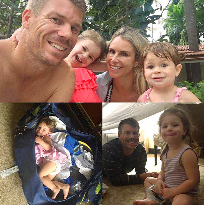 cricketer david warner family photos - Sakshi19