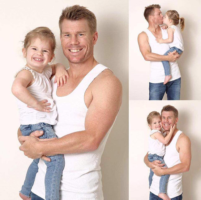 cricketer david warner family photos - Sakshi11