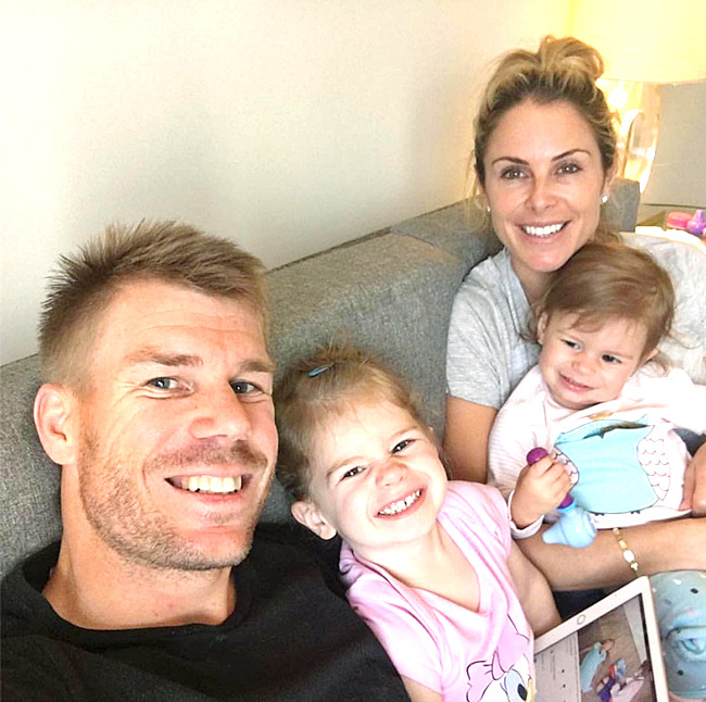 cricketer david warner family photos - Sakshi2