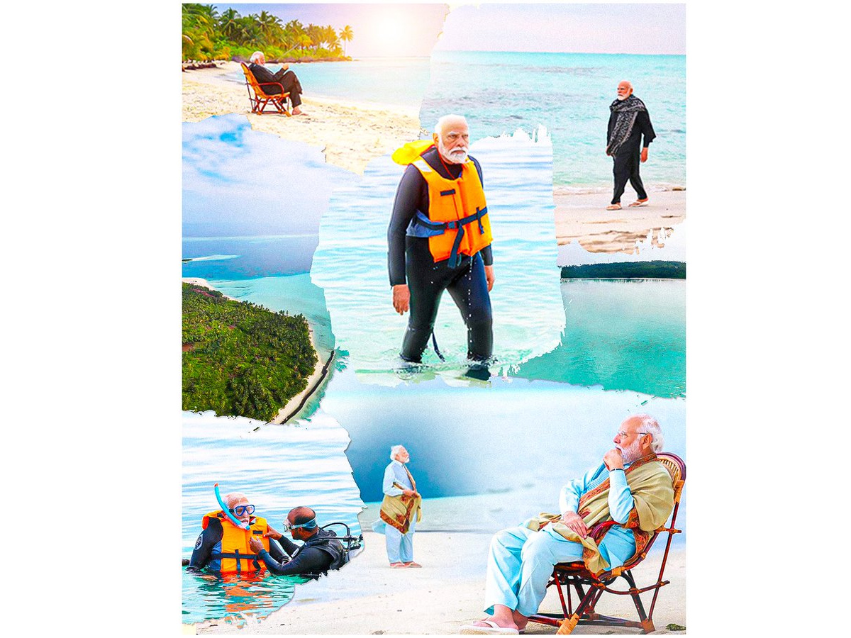 PM Narendra Modi snorkelling adventure morning walks on Lakshadweep beaches Photos - Sakshi10