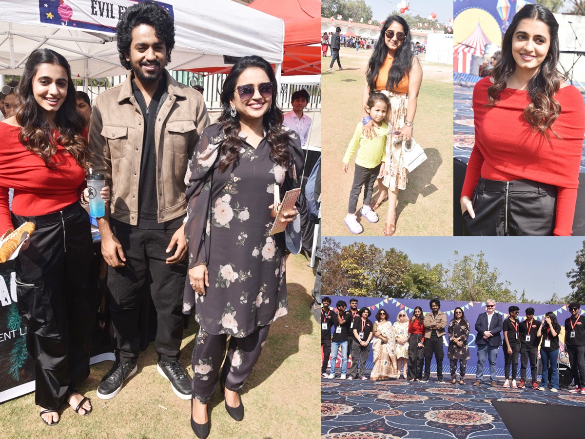 Anchor Suma Kanakala With Bubblegum Movie Hero, Heroine Attended The Event At Oakridge International School - Sakshi1