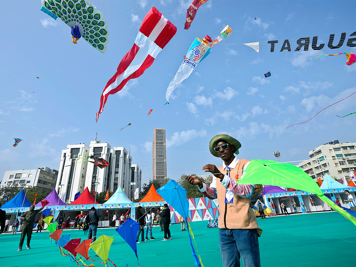 kite during the International Kite festival in Ahmedabad photos - Sakshi12