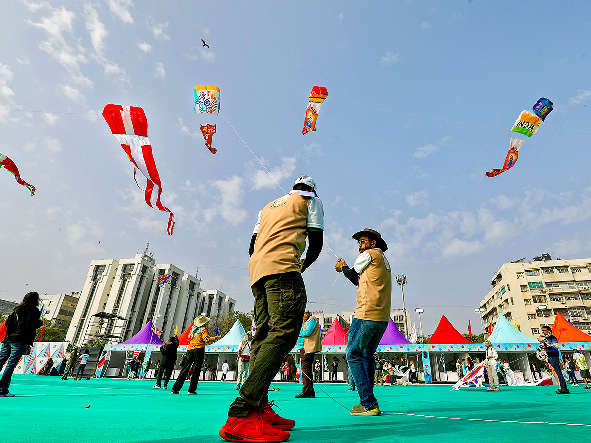 kite during the International Kite festival in Ahmedabad photos - Sakshi3