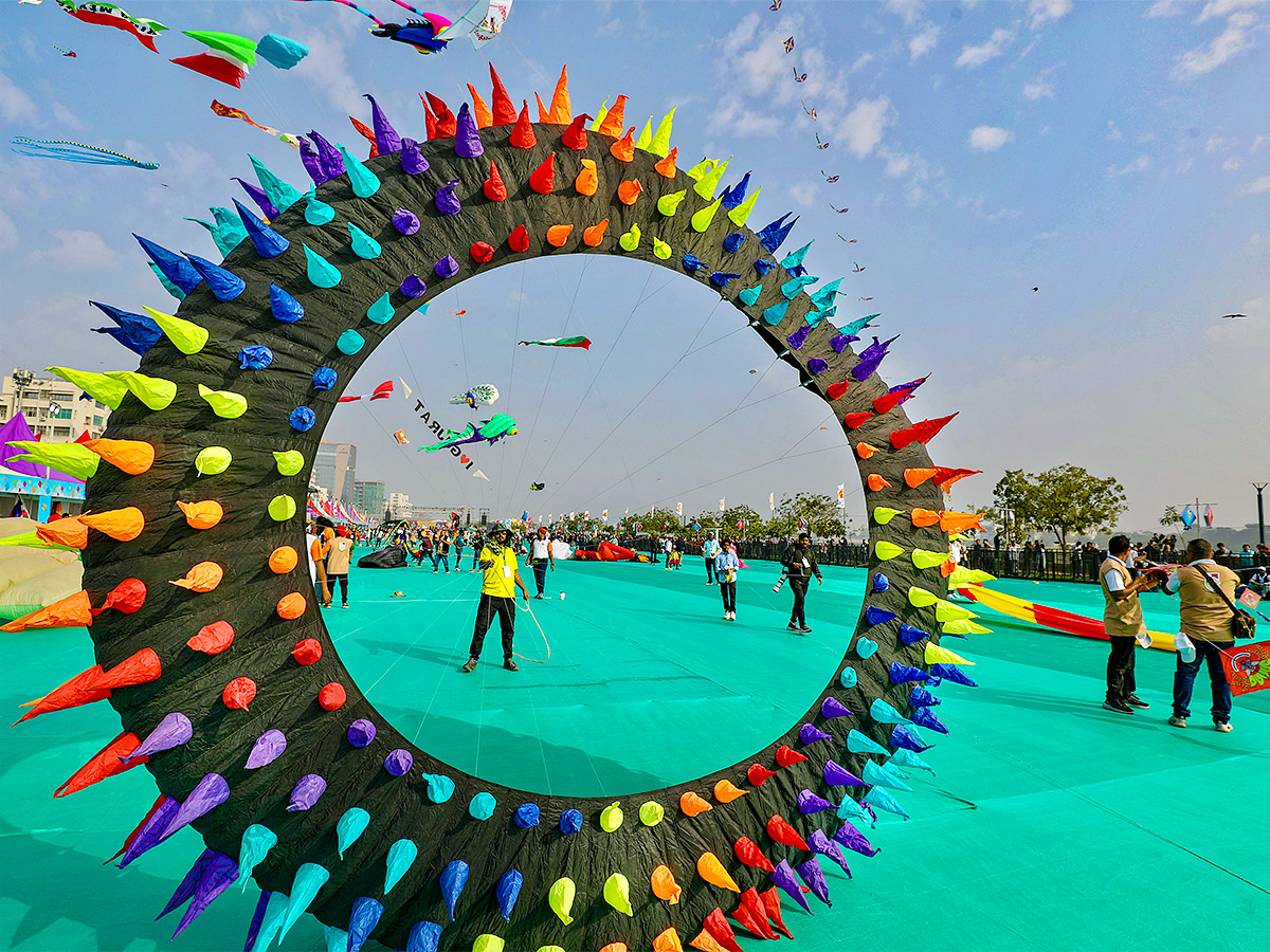 kite during the International Kite festival in Ahmedabad photos - Sakshi6