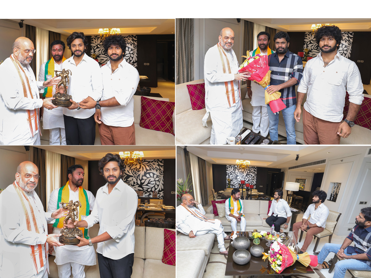 HanuMan Team Prasanth Varma, Teja Sajja Meet Home Minister Amit Shah Photos - Sakshi1