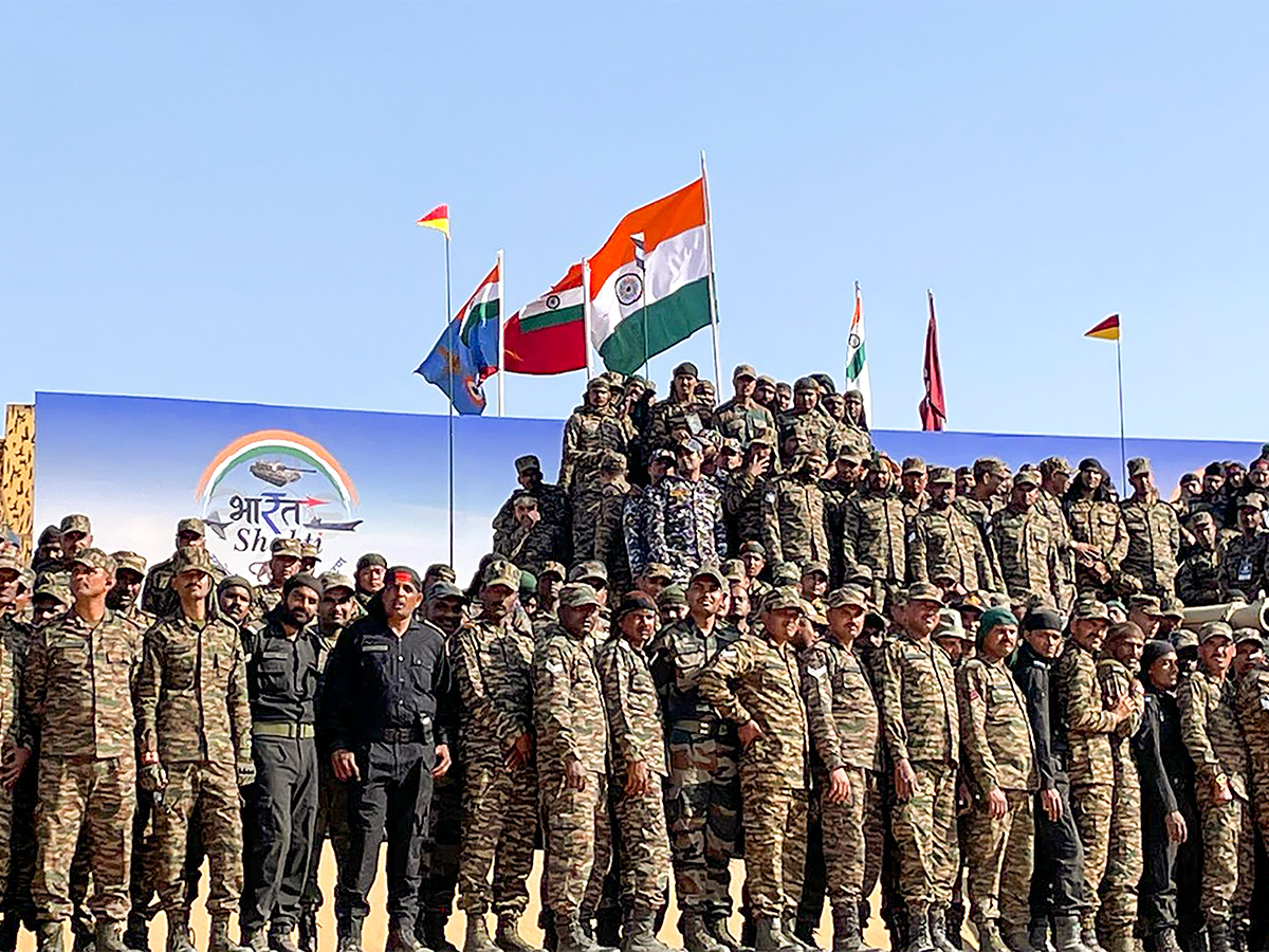 Indian Army on display during the Exercise Bharat Shakti in Pokhran - Sakshi11