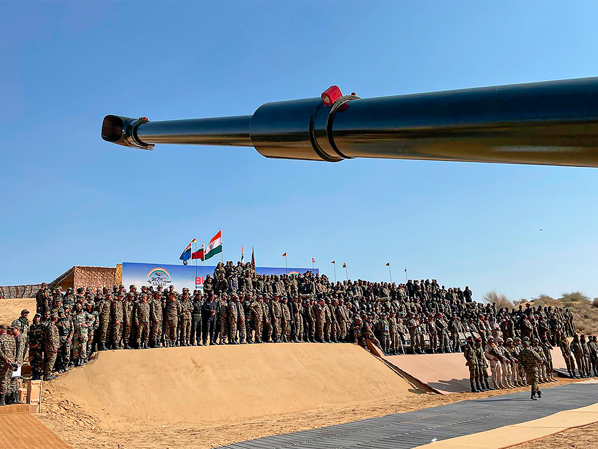 Indian Army on display during the Exercise Bharat Shakti in Pokhran - Sakshi14