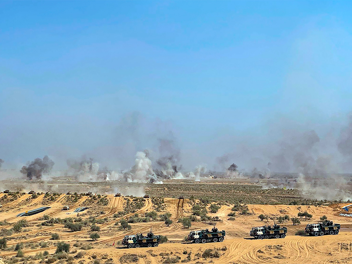 Indian Army on display during the Exercise Bharat Shakti in Pokhran - Sakshi18