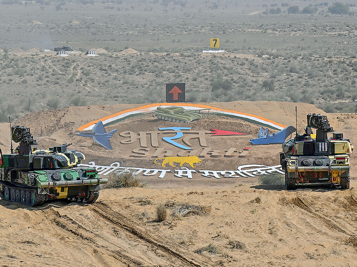 Indian Army on display during the Exercise Bharat Shakti in Pokhran - Sakshi30