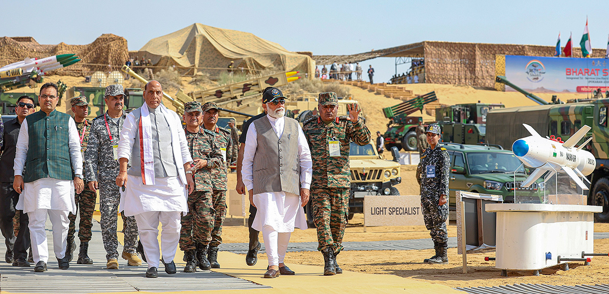 Indian Army on display during the Exercise Bharat Shakti in Pokhran - Sakshi34