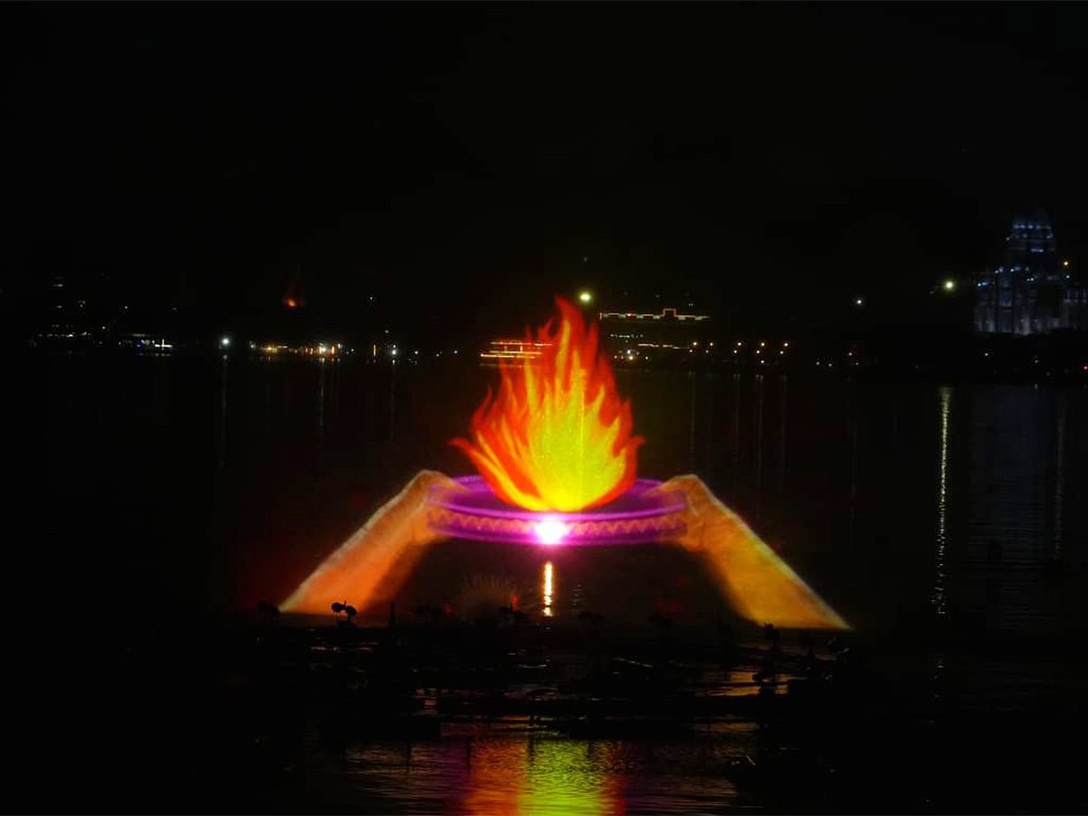 Water Laser Show at Tankbund Hyderabad - Sakshi23