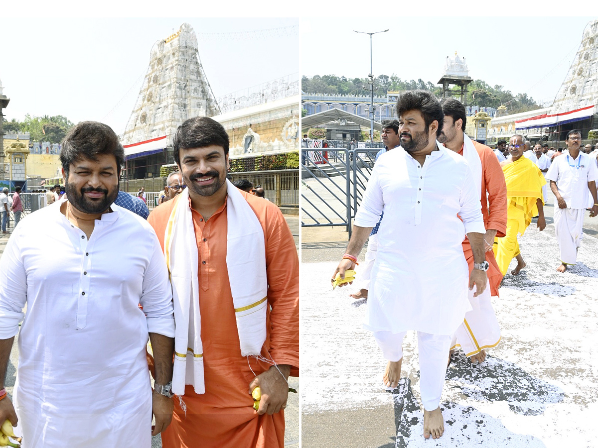  Actor Ashwin Babu ANd Music Director SS Thaman visits Tirumala Photos - Sakshi2