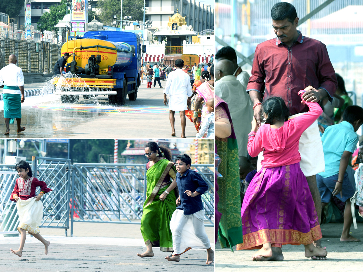 Devotees At Tirumala Balaji Temple Experienced Severe Heat Wave Conditions, Photos Inside - Sakshi1