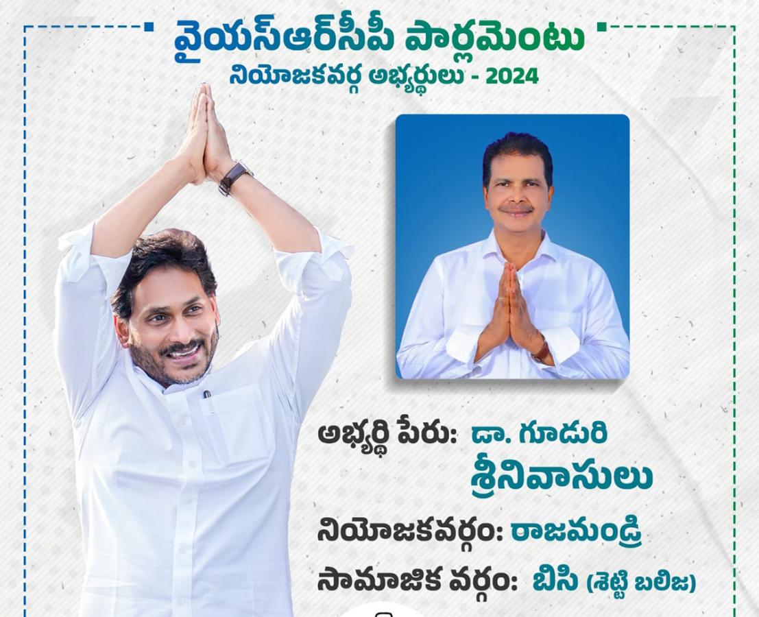 YSRCP 2024 MP Candidates List  - Sakshi17