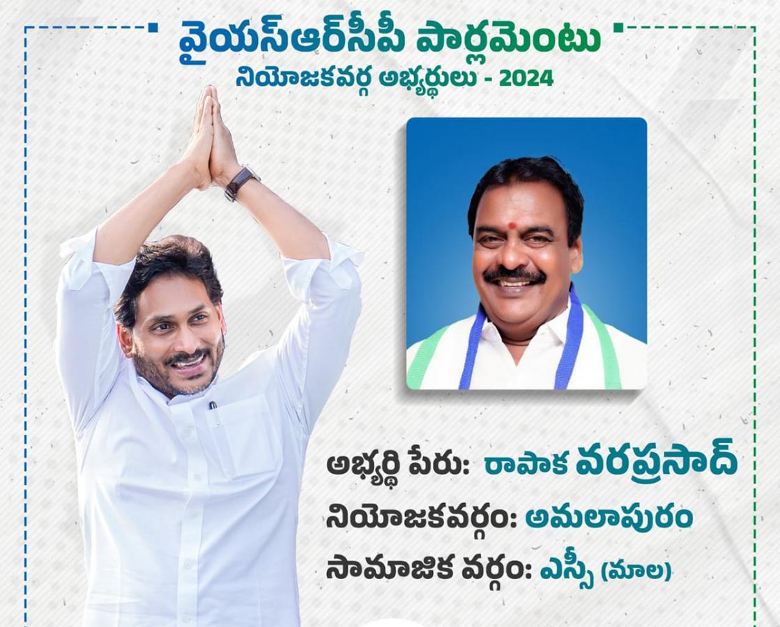 YSRCP 2024 MP Candidates List  - Sakshi19