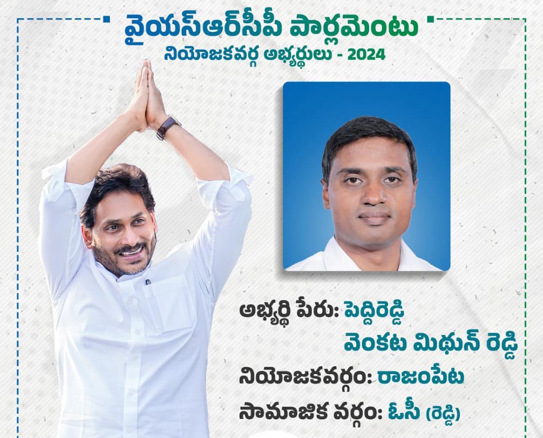 YSRCP 2024 MP Candidates List  - Sakshi22