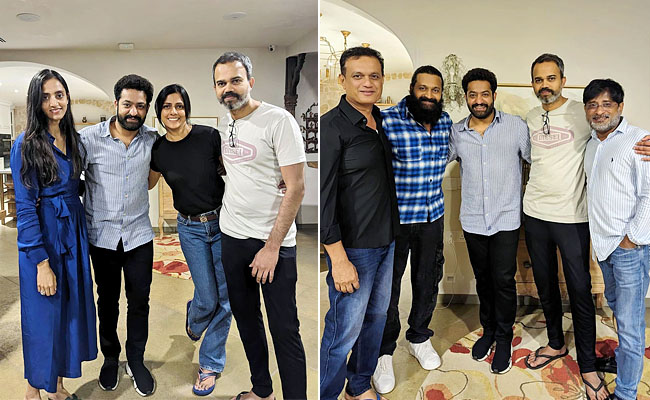 Jr NTR His Wife Lakshmi Pranathi Meets Rishabh Shetty And Prashanth Neel Family, Photos Gallery - Sakshi1