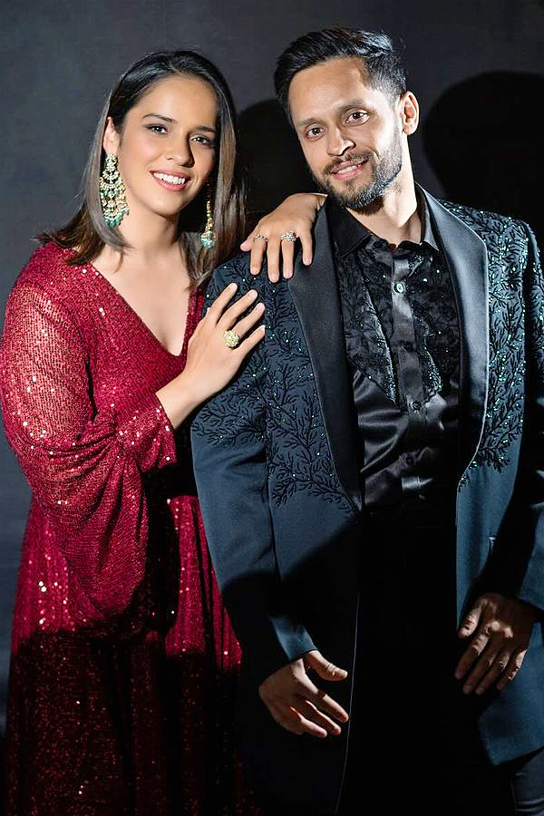 Saina Nehwal sizzles with husband Parupalli Kashyap at the Anant Ambani Pre Wedding photos - Sakshi9