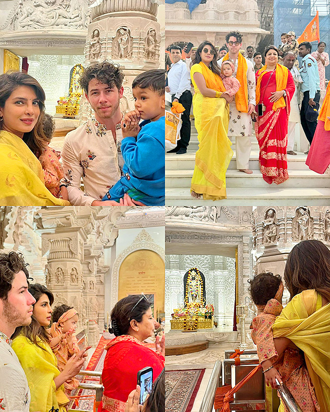 Priyanka Chopra husband Nick Jonas visits the Ram Temple in Ayodhya - Sakshi11