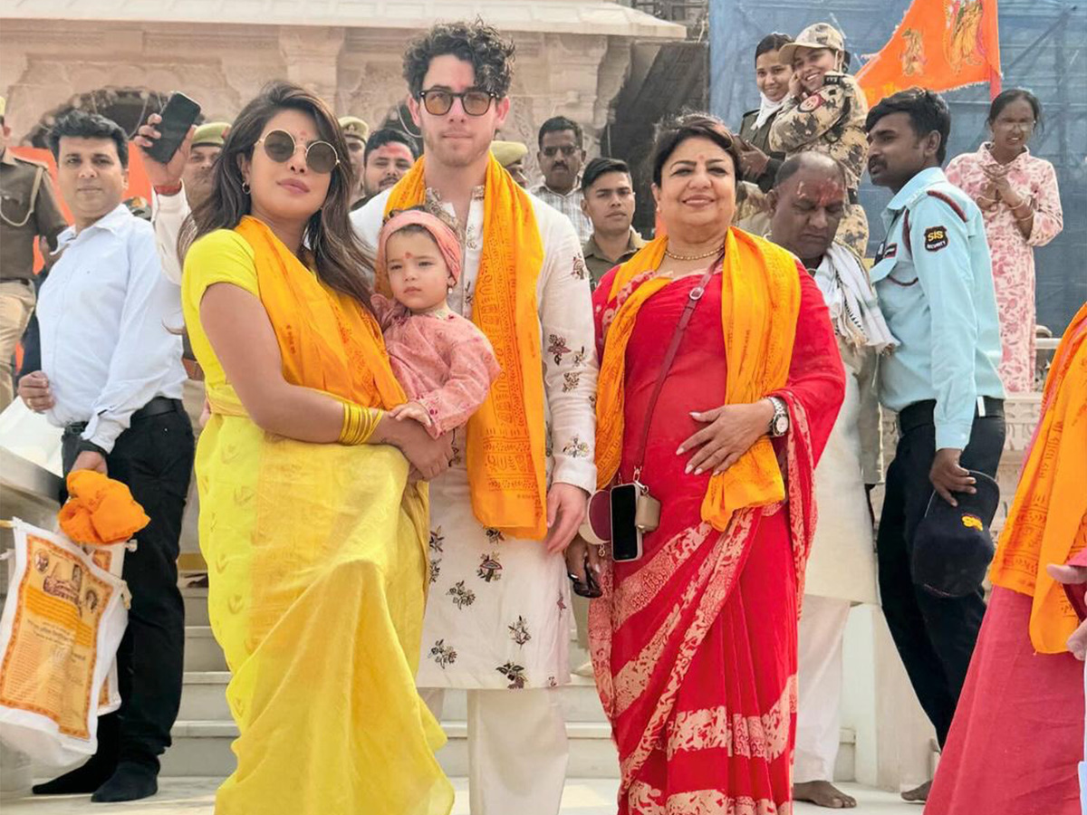 Priyanka Chopra husband Nick Jonas visits the Ram Temple in Ayodhya - Sakshi7