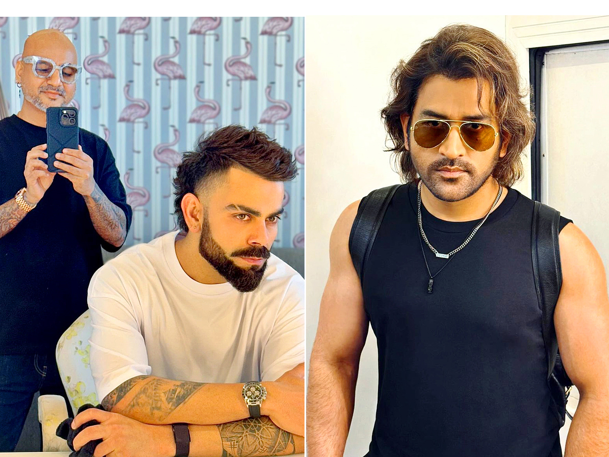 Virat Kohli And MS Dhoni New Hairstyle Looks Ahead Of IPL 2024, Photos Gallery Viral - Sakshi1