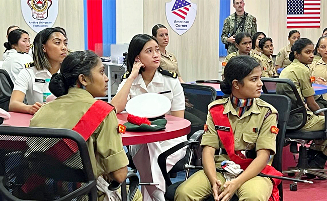 American sailors and marines visits Andhra University Visakhapatnam Photos - Sakshi3