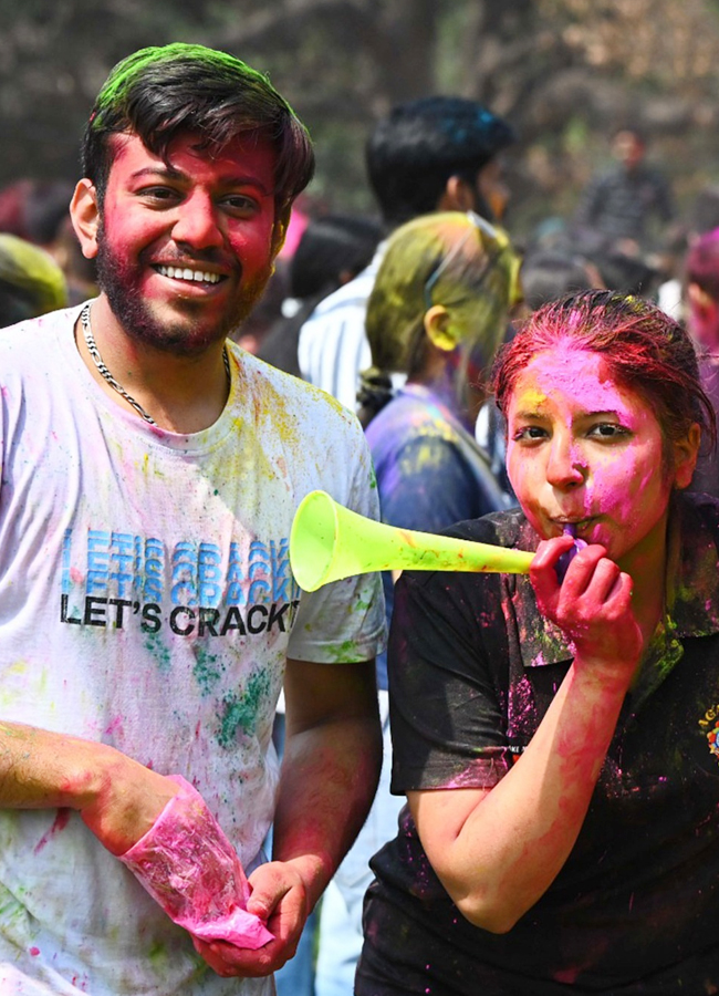 Holi Celebrations At Punjab University Chandigarh - Sakshi8