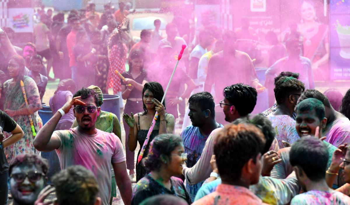 Holi Celebrations In Vijayawada Photos - Sakshi3