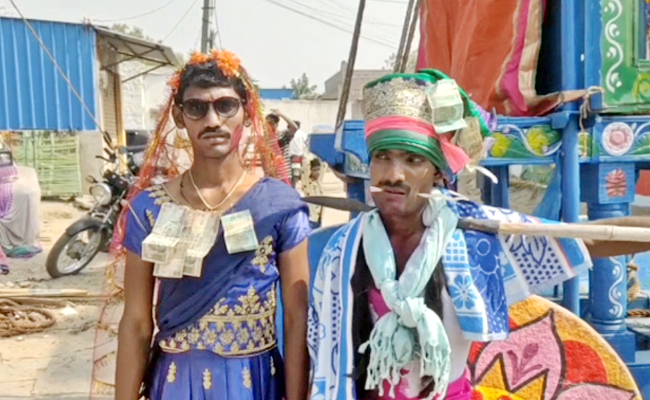 Village Men Dress up as Women to Celebrate Holi Photos - Sakshi12