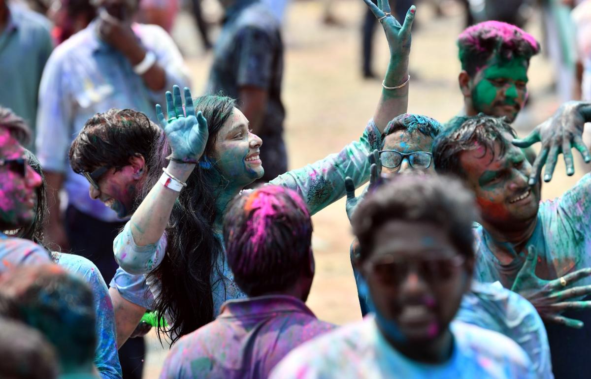 Holi Celebrations In Vijayawada Photos - Sakshi2