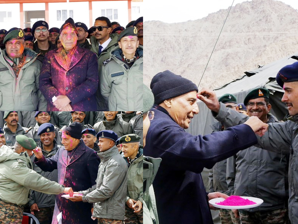 Grand Holi Celebrations Of Indian Army At Ladakh - Sakshi1