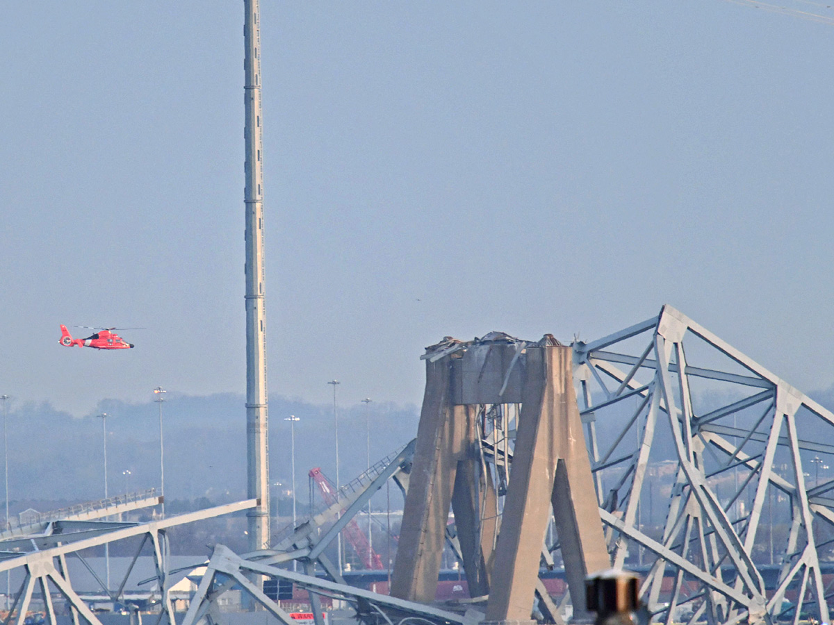 Maryland bridge collapses after being hit by cargo ship Photos - Sakshi2