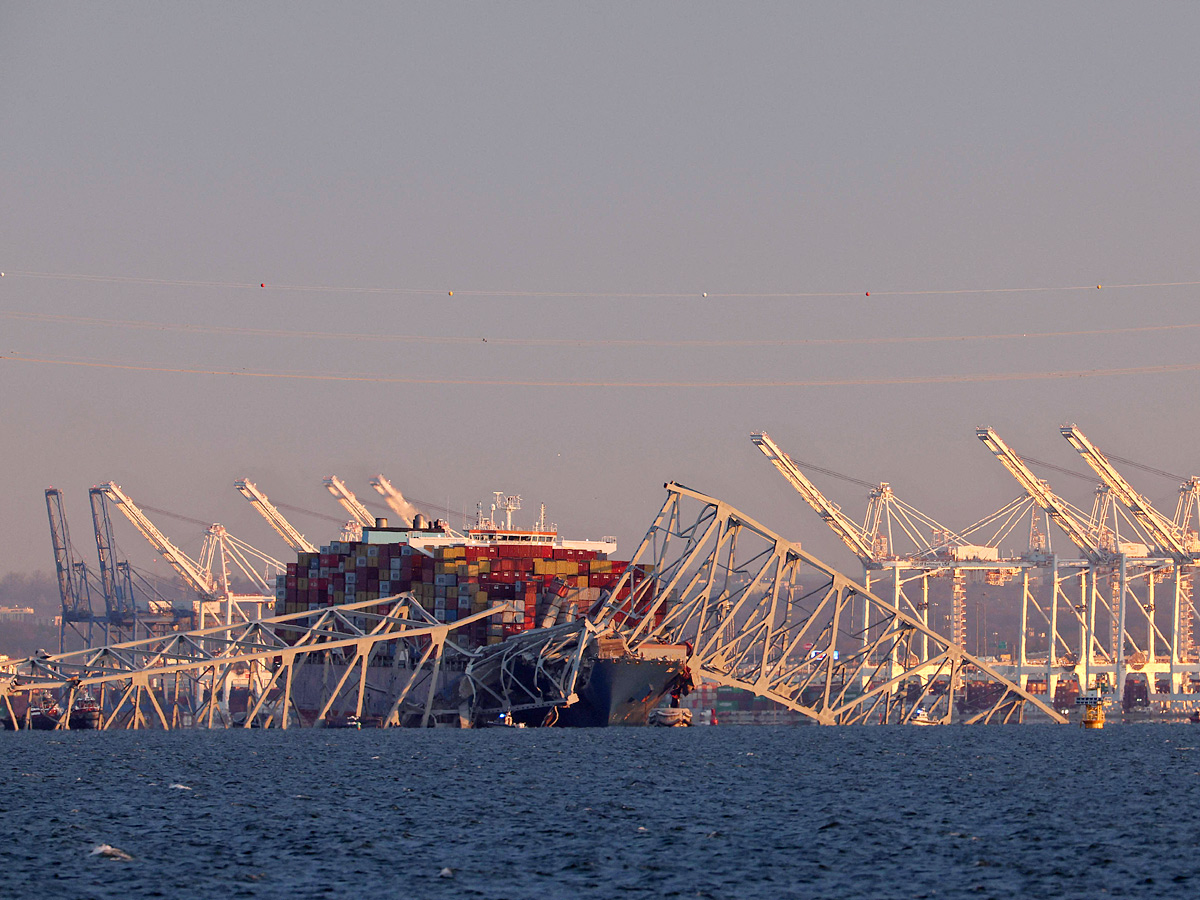 Maryland bridge collapses after being hit by cargo ship Photos - Sakshi13