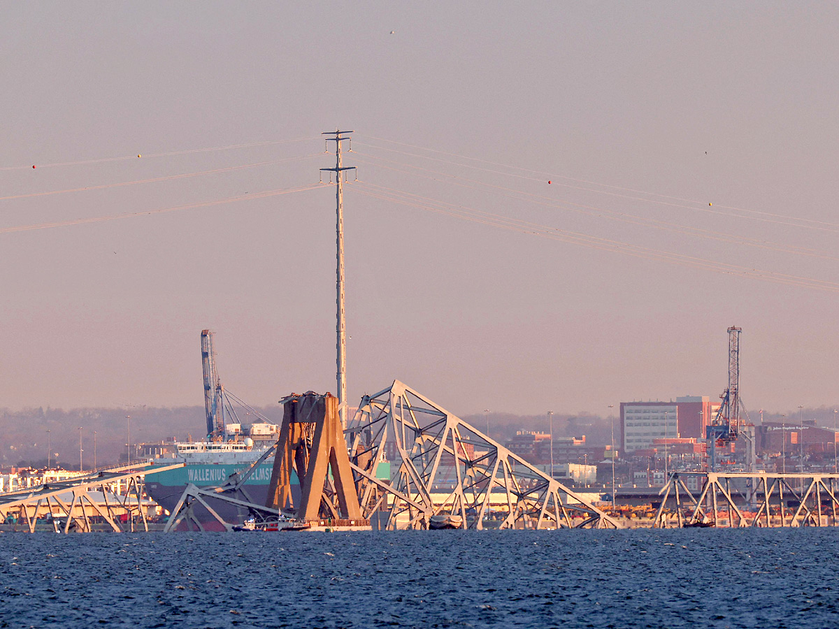 Maryland bridge collapses after being hit by cargo ship Photos - Sakshi15