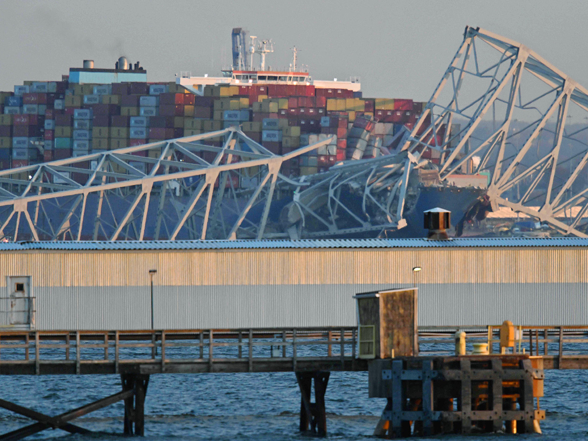 Maryland bridge collapses after being hit by cargo ship Photos - Sakshi17